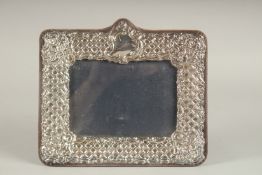A RECTANGULAR SILVER PHOTOGRAPH FRAME. 8ins x 8ins. London.