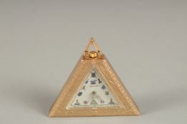 A SILVER GILT MASONIC POCKET WATCH. CERVINE. 2ins.