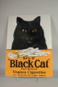 A TIN SIGN, BLACK CAT.