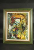 CARENZA 72 SPEERUM. Abstract oil. Signed on board. 20