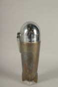 A PLATED ZEPPELIN COCKTAIL SHAKER.