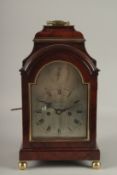 A VERY GOOD REGENCY MAHOGANY BRACKET CLOCK, CIRCA. 1810, by JOHN GRANT, FLEET STREET, with silent