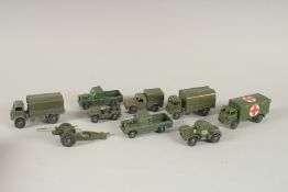 DINKY TOYS Military Vehicles (9) in a red box.