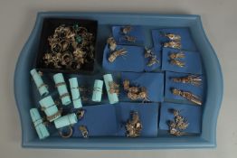 A QUANTITY OF VARIOUS PIECES OF EASTERN JEWELLERY: white metal or possibly low grade silver,
