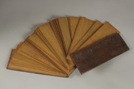 A VERT FINE 19TH CENTURY OR EARLIER INDIAN PRAYER BOOK, comprising a large number of etched palm