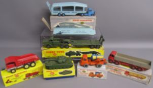 6 original Dinky vehicles - 901 Foden diesel 8-wheel wagon - 960 Lorry mounted cement mixer with