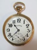 Bunn Special Illinois pocket watch - 21 jewels - 60 hour - No 161 - Warranted 20 years - C.W.C Co