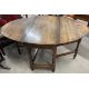 Reproduction oak gate leg table on turned legs with oval top (top needs reattaching) 144cm by - Image 1 of 3