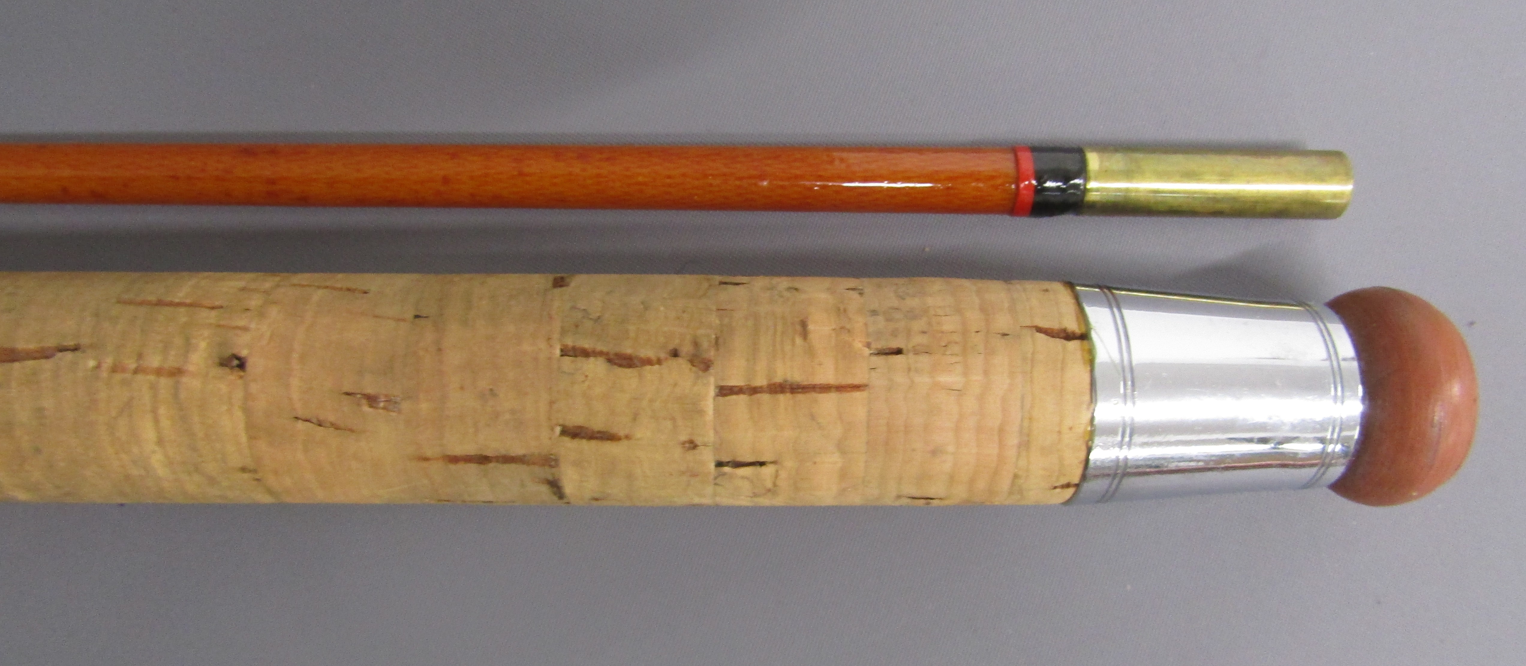 2 fishing rods - 'Black Prince' 9ft split cane with extension and J S Sharpe's bag (no inscription - Image 7 of 9