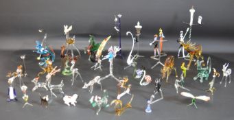 Selection of Murano Art Glass including figures, animals & lamp post models