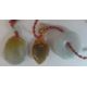 Tested as minimum 18ct gold mounted jade heart pendant & 2 further jade pendants - Image 1 of 2