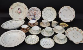 Selection of late 18th / early 19th century and later hand-painted Derby porcelain including