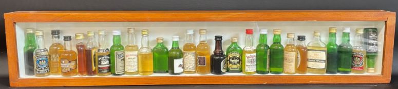 Cased collection of miniature whisky