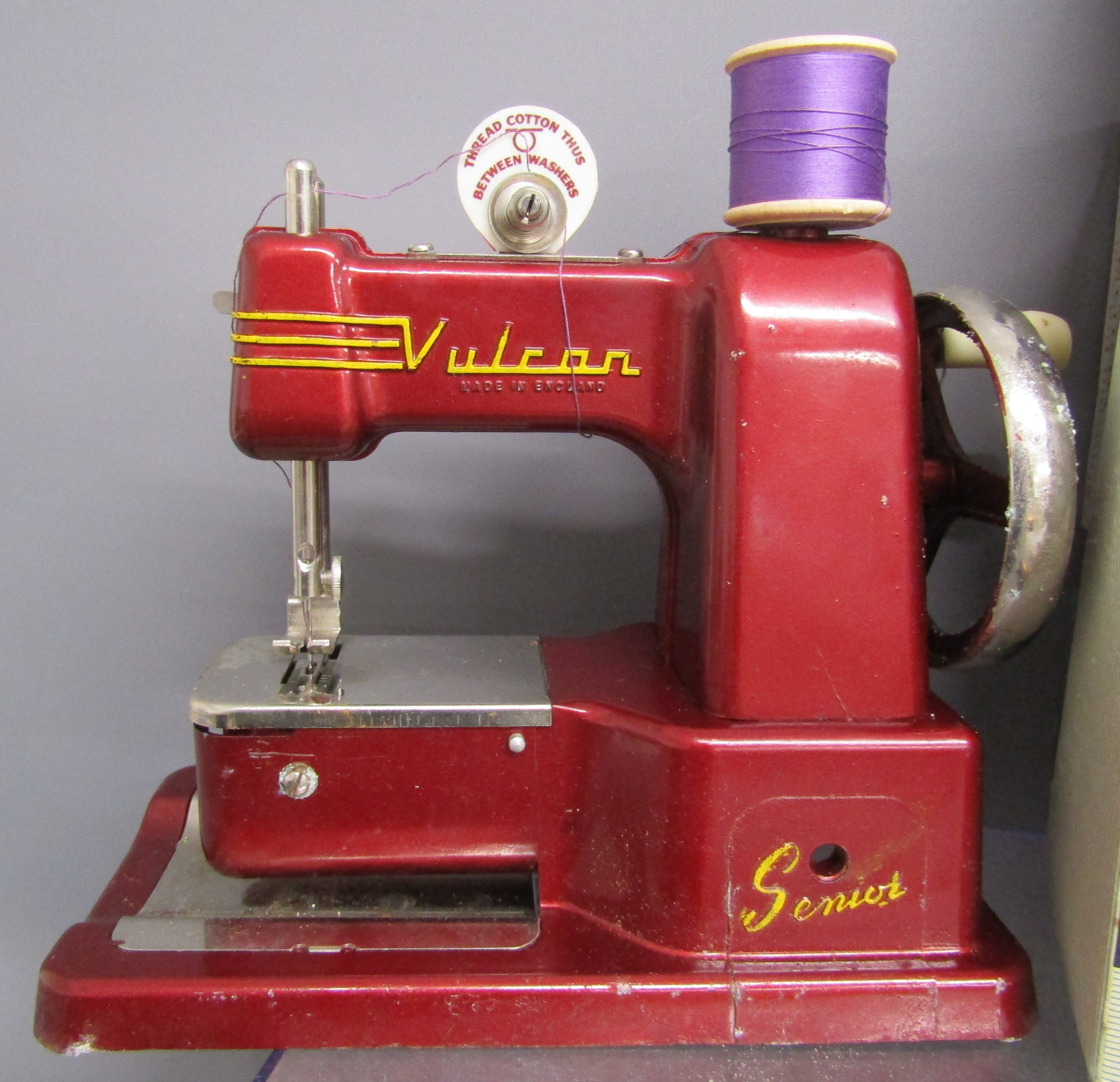 3 vintage dolls and Vulcan Senior sewing machine - Made in England 535811 white doll and 2 black - Image 8 of 8