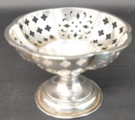Victorian pierced silver bon bon dish London 1896 1.9ozt