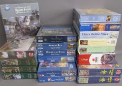 19 sealed jigsaws includes Gibsons, Falcon, Jumbo 3000 piece, Trefl etc