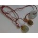 Tested as minimum 18ct gold mounted jade heart pendant & 2 further jade pendants - Image 2 of 2