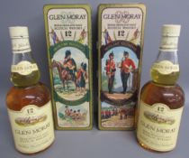 2 Glen Moray whisky in tins - The Argyle and Sutherland Highlanders (Princess Louise's) & The