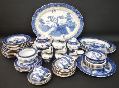 Selection of Booths Real Old Willow & Wilton Ware Ye Old Chinese Willow including meat plates