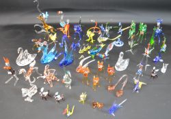 Selection of mainly Murano glass animals
