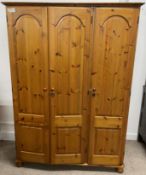 Modern pine wardrobe W137cm Ht 190cm