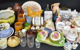 3 boxes of mixed ceramics including commemorative wear