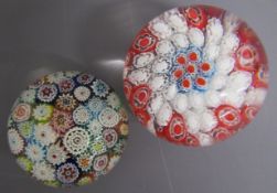 2 Millefiori paperweights