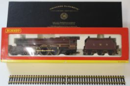 Hornby Model Locomotive No 6201 plus presentation box plus a gold display track