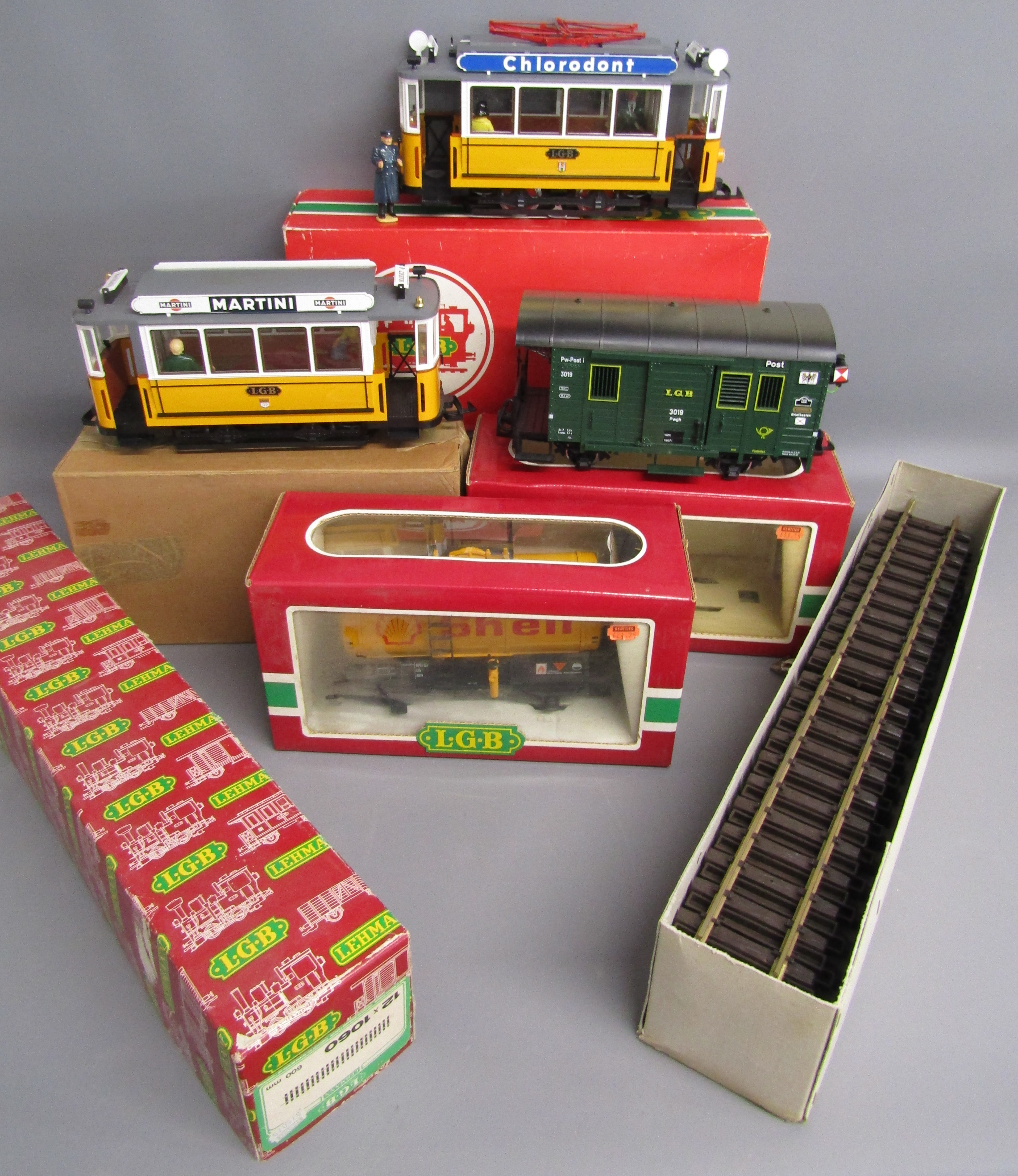 Lehmann Carriages and track - 12 x 1060 600mm track, Shell 4040S, Post 3019, martini 3500, Zoo 2035