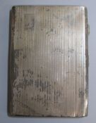 Silver Inman Manufacturing Co Birmingham 1942 cigarette case 6.6ozt