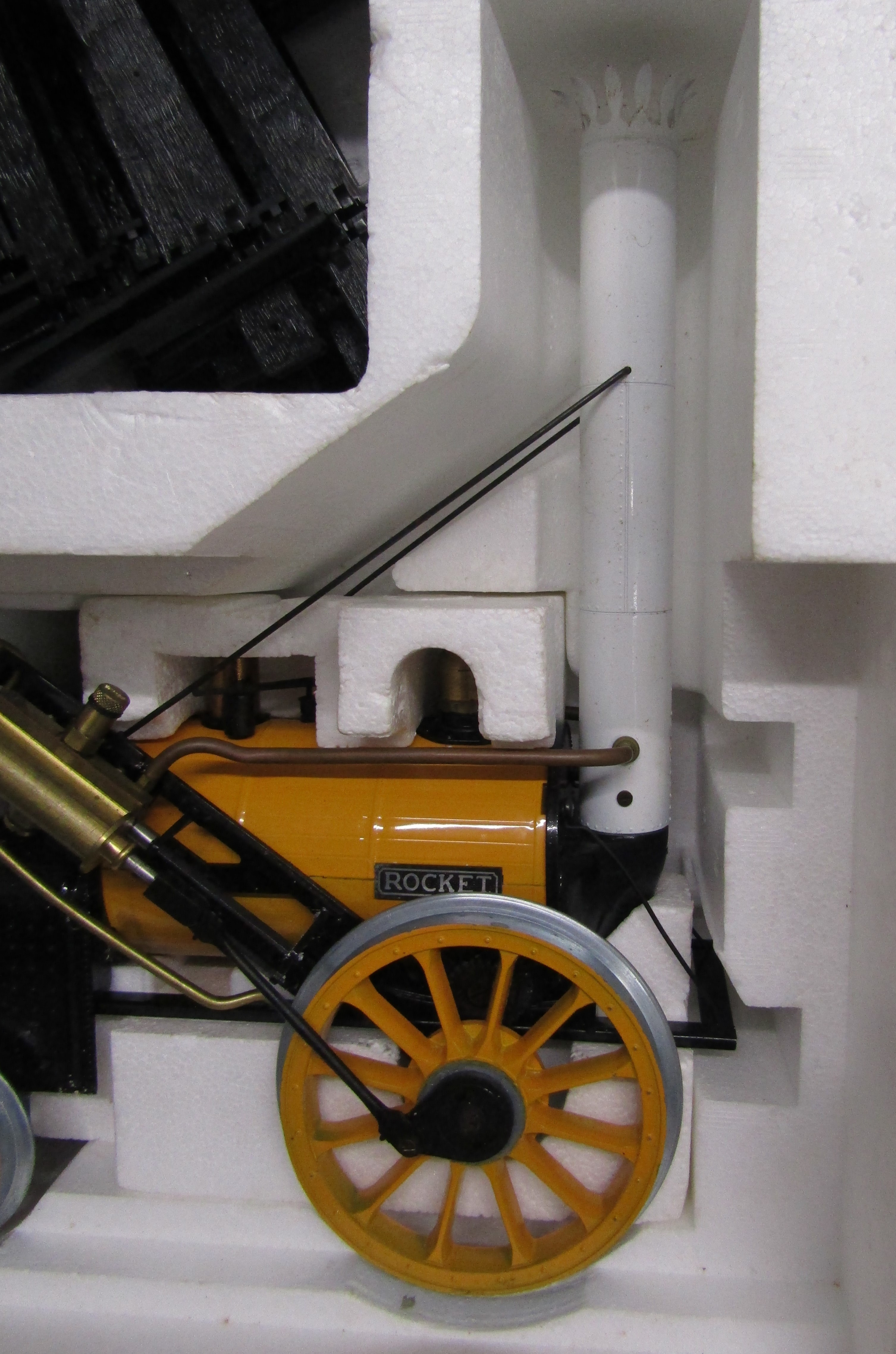 Hornby Railways Stephenson's Rocket real steam train set 3.5 gauge model (missing some track) - Image 6 of 7