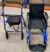 Folding wheelchair & a walking frame