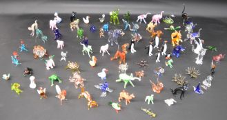 Large selection of Murano glass animals