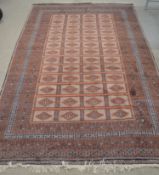 Kashmir carpet on brown ground 288cm x 188cm with certificate from Lidchi International Naples