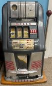 Restored vintage American Mills 777 one arm bandit with 1d slot