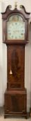 Early 19th century longcase clock by James Johnson of Linlithgow with 8 day movement in a flame