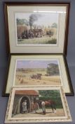 Malcom Doughty oil on board and Robin Wheeldon limited edition prints 'Harvesting' 233/750 & '