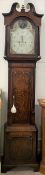 Early 19th century longcase clock by Wilkes of Bilston with 8 day movement with painted dial