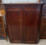 19th century mahogany corner cupboard W 93cm D 53cm Ht 108cm