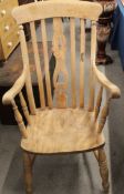 Late Victorian wooden kitchen chair
