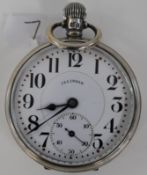 60hr Bunn Special pocket watch in silver case - runs