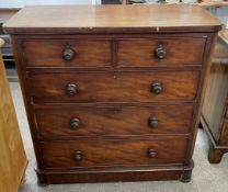 Victorian mahogany chest of drawers Ht 106cm L 107cm D 51cm