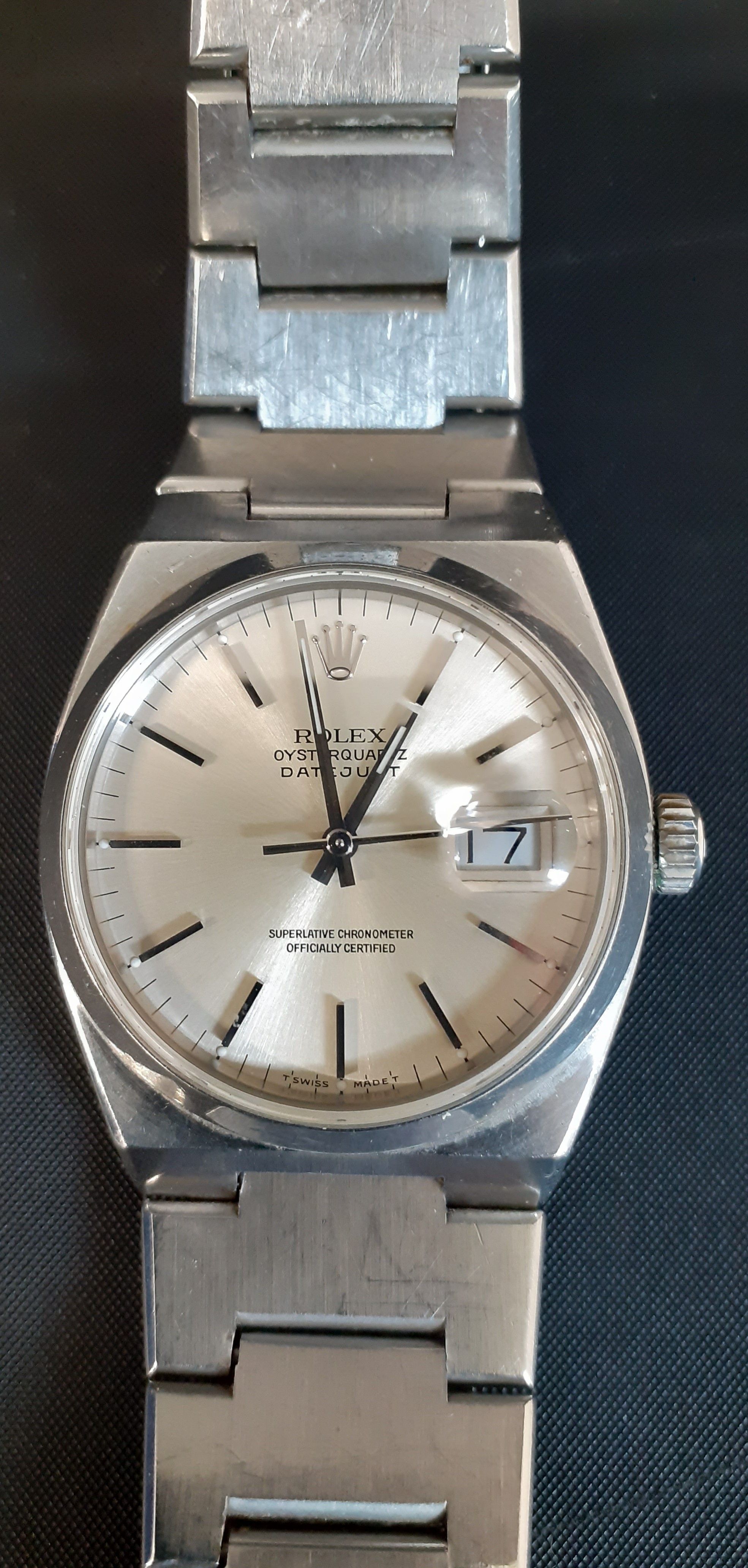 Gents stainless steel Rolex Oysterquartz, DateJust Chronometer watch, ref 17000, R249359, bracelet - Image 2 of 5