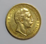 1891 gold 20 mark - Wilhelm II Deutscher Kaiser Konig V Preussen - Deutches Reich 1891 20 Mark - 7.