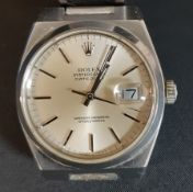 Gents stainless steel Rolex Oysterquartz, DateJust Chronometer watch, ref 17000, R249359, bracelet