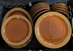 13 Hornsea Pottery dinner plates with side plates & serving dishes