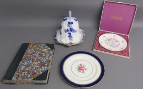 1889 Punch book, Ainsley floral plate, Royal Doulton My Valentine Collectors plate and box, and