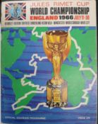 Jules Rimet Cup World Championship England 1966 official programme and a large quantity of
