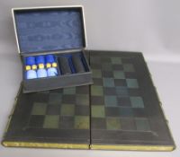 The War of the Worlds & The Time Machine book style chess and backgammon board with H G Wells A