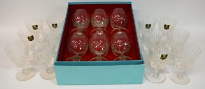 3 sets of Edinburgh Crystal wine glasses (unused, with boxes)